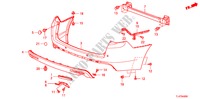 HINTERER STOSSFAENGER für Honda ACCORD TOURER 2.2 EX-GT 5 Türen 6 gang-Schaltgetriebe 2009