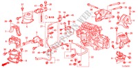 MOTORBEFESTIGUNGEN(2.0L) (AT) für Honda ACCORD TOURER 2.0 ELEGANCE 5 Türen 5 gang automatikgetriebe 2009