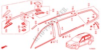 ZIERLEISTE/DACHSCHIENE für Honda ACCORD TOURER 2.0 EXECUTIVE 5 Türen 5 gang automatikgetriebe 2009