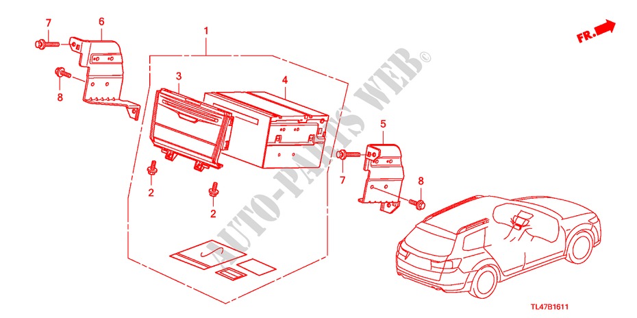 AUDIOEINHEIT(NAVIGATION) für Honda ACCORD TOURER 2.2 ES-GT 5 Türen 6 gang-Schaltgetriebe 2009