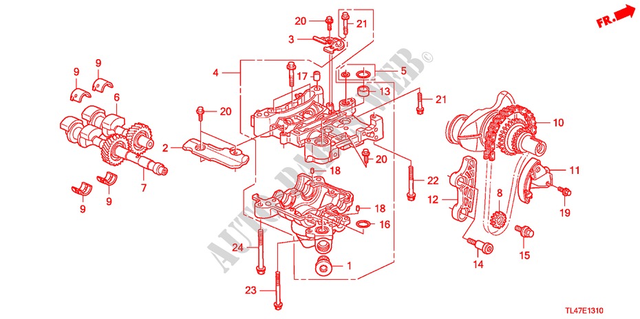 AUSGLEICHSWELLE(2.0L) für Honda ACCORD TOURER 2.0 EXECUTIVE 5 Türen 6 gang-Schaltgetriebe 2009
