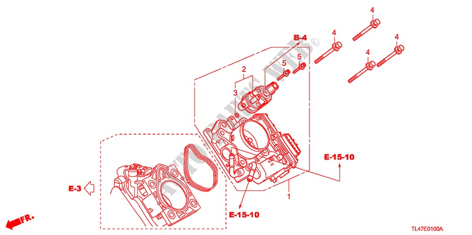 DROSSELKLAPPENGEHAEUSE(2.0L) für Honda ACCORD TOURER 2.0 ELEGANCE 5 Türen 6 gang-Schaltgetriebe 2009