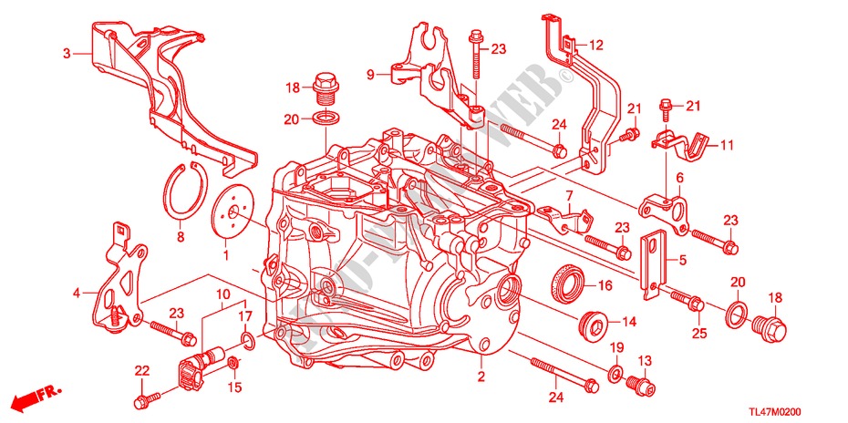 GETRIEBEGEHAEUSE für Honda ACCORD TOURER 2.0 ES 5 Türen 6 gang-Schaltgetriebe 2009
