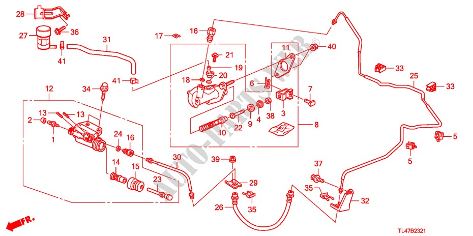 HAUPTKUPPLUNGSZYLINDER (RH) für Honda ACCORD TOURER 2.0 ES 5 Türen 6 gang-Schaltgetriebe 2009