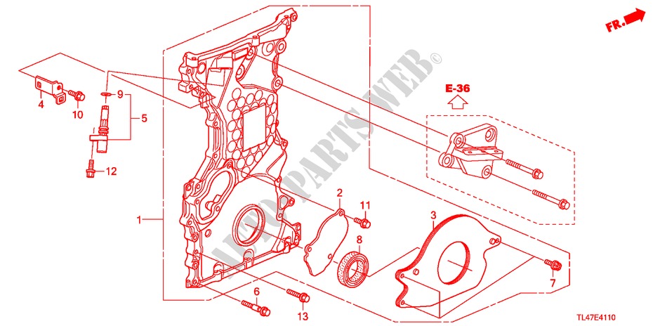 KETTENGEHAEUSE(DIESEL) für Honda ACCORD TOURER 2.2 ES 5 Türen 6 gang-Schaltgetriebe 2009