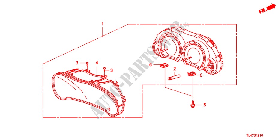 MESSGERAET BAUTEILE für Honda ACCORD TOURER 2.0 ELEGANCE 5 Türen 6 gang-Schaltgetriebe 2009