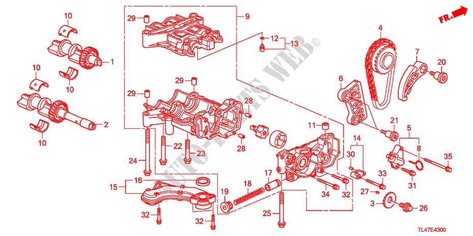 OELPUMPE(DIESEL) für Honda ACCORD TOURER 2.2 S 5 Türen 6 gang-Schaltgetriebe 2009