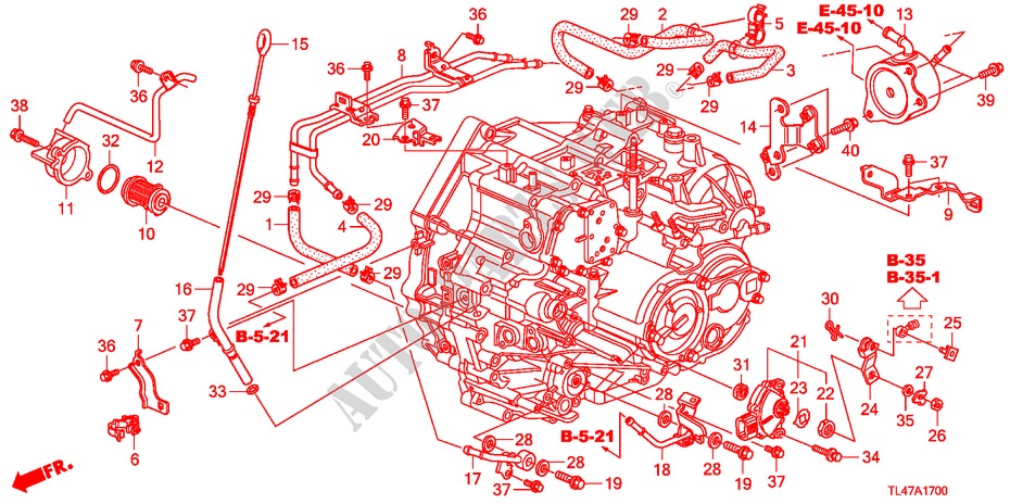 OELSTANDMESSER/ ATF LEITUNG(DIESEL) für Honda ACCORD TOURER 2.2 ES 5 Türen 5 gang automatikgetriebe 2009