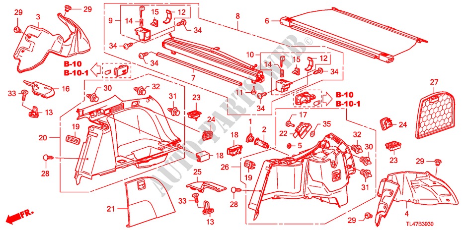 SEITENVERKLEIDUNG für Honda ACCORD TOURER 2.0 ELEGANCE 5 Türen 6 gang-Schaltgetriebe 2009