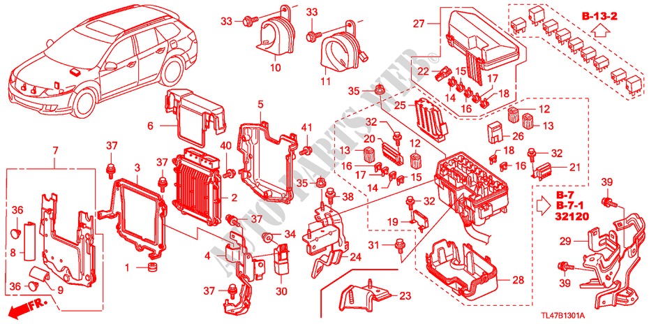 STEUERGERAT (MOTORRAUM) (1)(DIESEL) für Honda ACCORD TOURER 2.2 EX 5 Türen 6 gang-Schaltgetriebe 2009