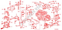 MOTORBEFESTIGUNGEN(2.0L)(MT) für Honda ACCORD TOURER 2.0 S 5 Türen 6 gang-Schaltgetriebe 2011