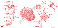 MOTORBEFESTIGUNGEN(DIESEL)(AT) für Honda ACCORD TOURER 2.2 ES-GT 5 Türen 5 gang automatikgetriebe 2011