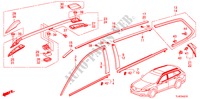 ZIERLEISTE/DACHSCHIENE für Honda ACCORD TOURER 2.4 EXECUTIVE 5 Türen 5 gang automatikgetriebe 2011