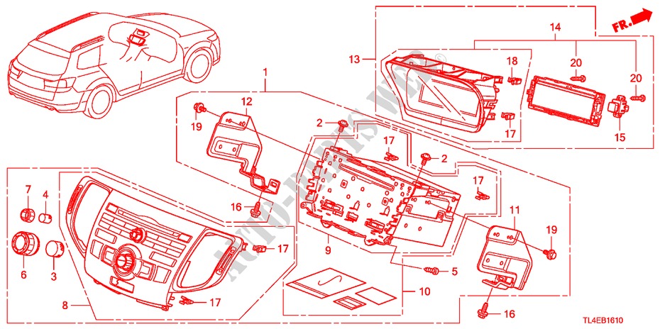 AUDIOEINHEIT für Honda ACCORD TOURER 2.2 EXECUTIVE 5 Türen 6 gang-Schaltgetriebe 2010
