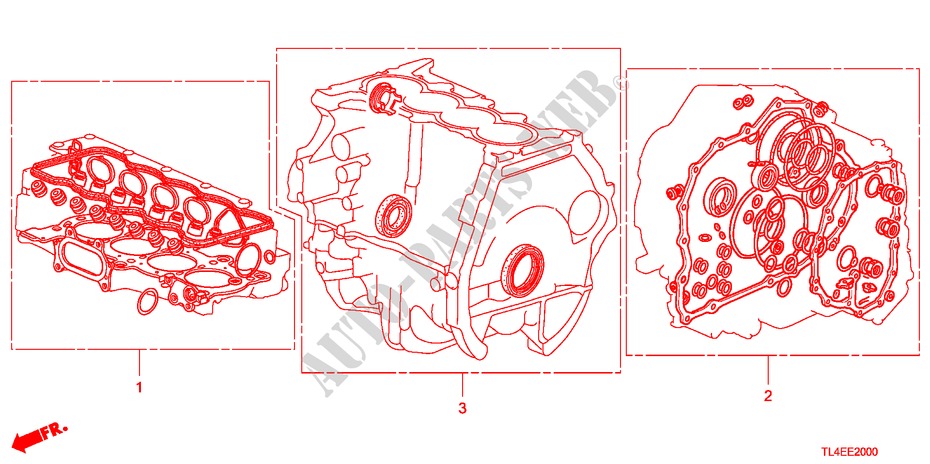 DICHTUNG SATZ(2.0L) für Honda ACCORD TOURER 2.0 ES-GT 5 Türen 6 gang-Schaltgetriebe 2011