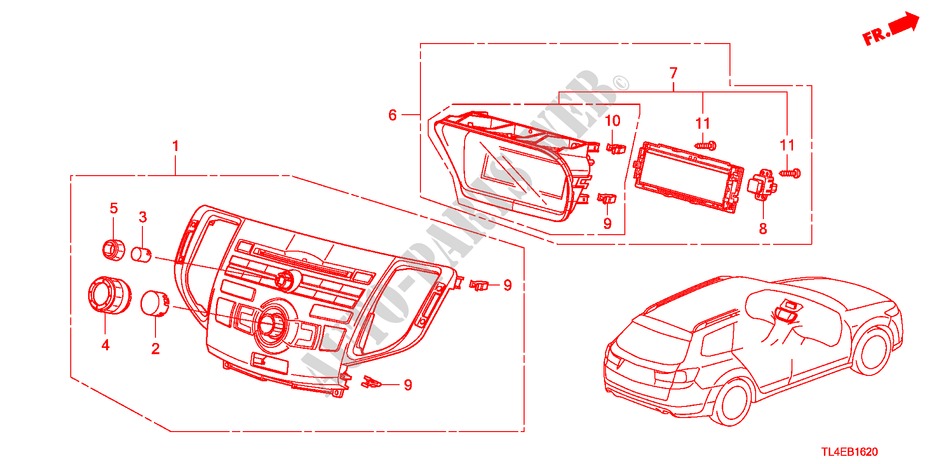 MITTLERES MODUL für Honda ACCORD TOURER 2.4 S 5 Türen 6 gang-Schaltgetriebe 2011