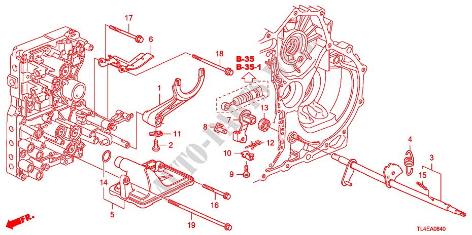 SCHALTGABEL für Honda ACCORD TOURER 2.4 EXECUTIVE 5 Türen 5 gang automatikgetriebe 2010