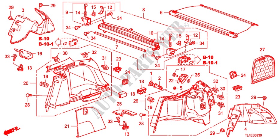 SEITENVERKLEIDUNG für Honda ACCORD TOURER 2.4 EXECUTIVE 5 Türen 5 gang automatikgetriebe 2010