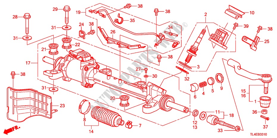 SERVOLENKGETRIEBE(EPS)(LH) für Honda ACCORD TOURER 2.4 TYPE S 5 Türen 5 gang automatikgetriebe 2011