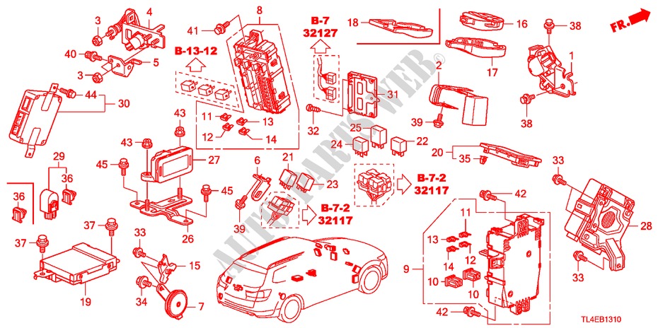 STEUERGERAT(KABINE)(1)(LH) für Honda ACCORD TOURER 2.4 EXECUTIVE 5 Türen 6 gang-Schaltgetriebe 2010
