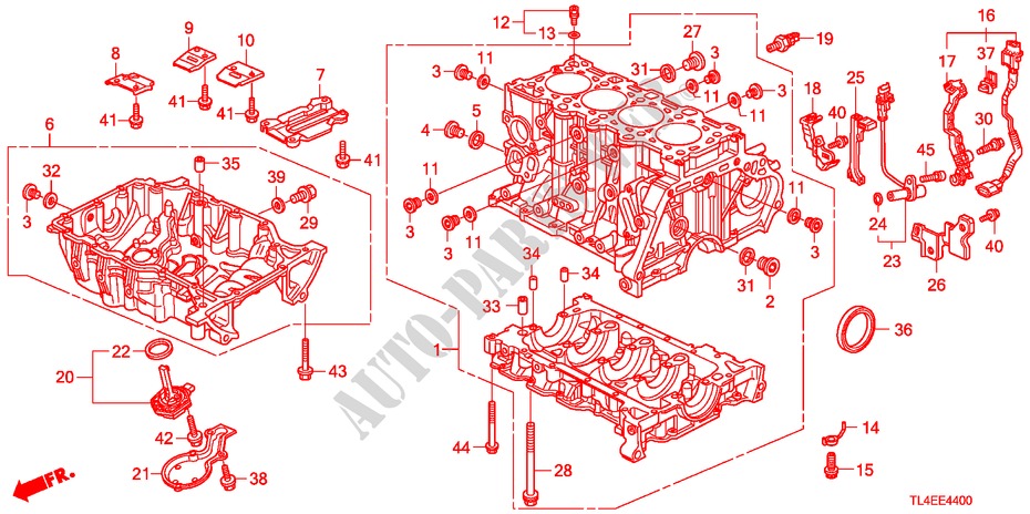 ZYLINDERBLOCK/OELWANNE(DIESEL) für Honda ACCORD TOURER 2.2 EXECUTIVE 5 Türen 6 gang-Schaltgetriebe 2011