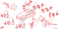 EINPARKSENSOR für Honda ACCORD TOURER 2.2 EXECUTIVE 5 Türen 6 gang-Schaltgetriebe 2012