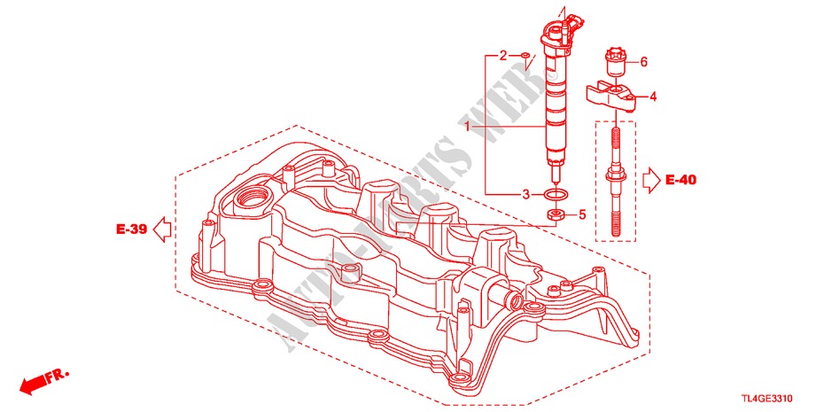EINSPRITZUNG(DIESEL) für Honda ACCORD TOURER 2.2 ES-GT 5 Türen 5 gang automatikgetriebe 2012