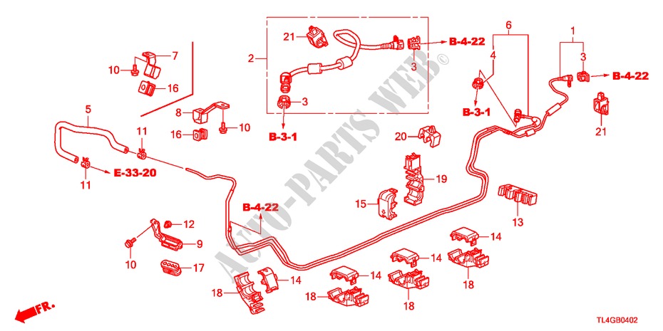 KRAFTSTOFFLEITUNG(DIESEL)(AT) für Honda ACCORD TOURER 2.2 ES-GT 5 Türen 5 gang automatikgetriebe 2012