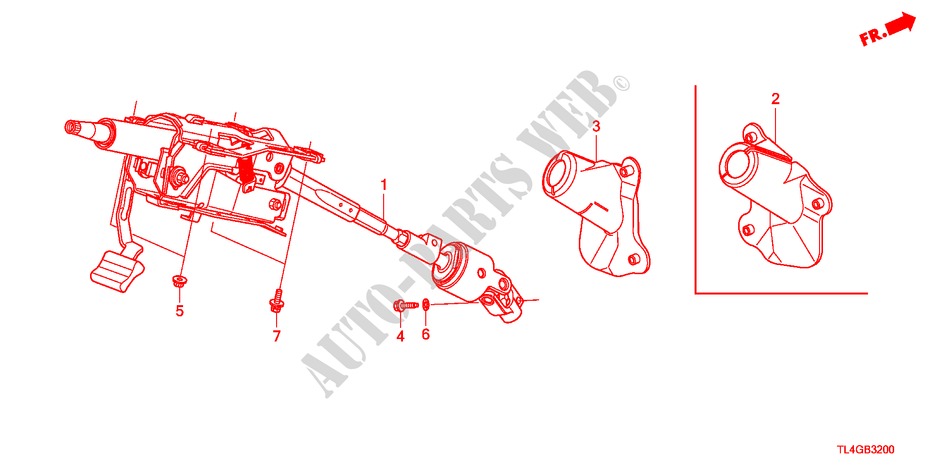 LENKSAEULE für Honda ACCORD TOURER 2.0 ELEGANCE 5 Türen 6 gang-Schaltgetriebe 2012