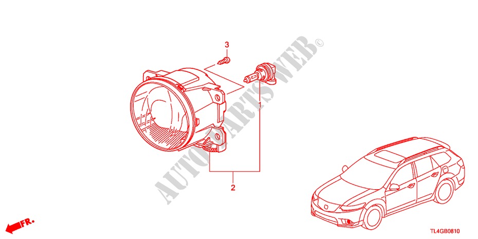 NEBELSCHEINWERFER für Honda ACCORD TOURER 2.2 ES-GT 5 Türen 5 gang automatikgetriebe 2012