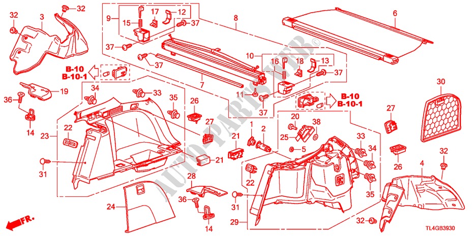 SEITENVERKLEIDUNG für Honda ACCORD TOURER 2.0 COMFOT 5 Türen 6 gang-Schaltgetriebe 2012