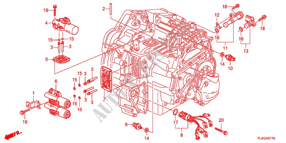 SOLENOID für Honda ACCORD TOURER 2.0 S 5 Türen 5 gang automatikgetriebe 2012