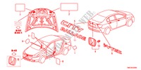 EMBLEME/WARNETIKETTEN für Honda CITY 1.4ES 4 Türen 5 gang-Schaltgetriebe 2010