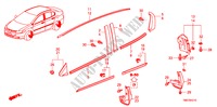 ZIERLEISTE für Honda CITY 1.4ES 4 Türen 5 gang-Schaltgetriebe 2010