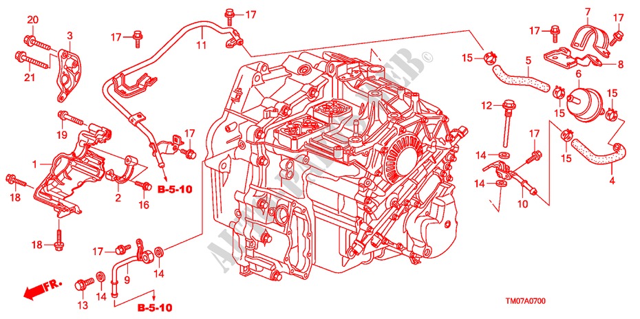 ATF LEITUNG für Honda CITY LX-A 4 Türen 5 gang automatikgetriebe 2011