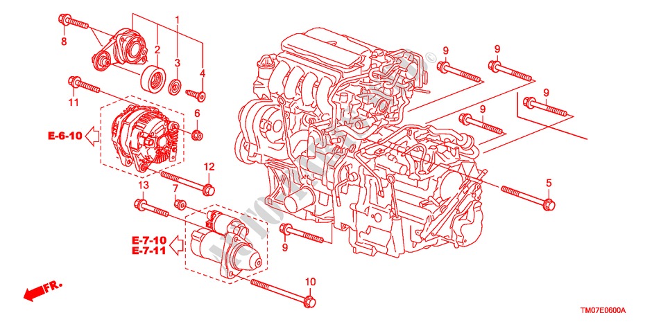 AUTOMATISCHE SPANNVORRICHTUNG für Honda CITY 1.4ES 4 Türen 5 gang automatikgetriebe 2009
