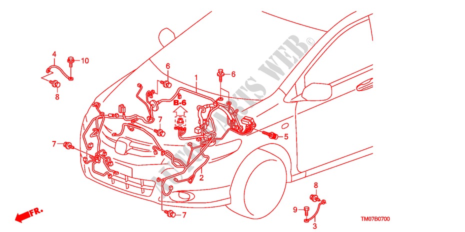 KABELBAUM(1)(LH) für Honda CITY EX-A 4 Türen 5 gang-Schaltgetriebe 2011