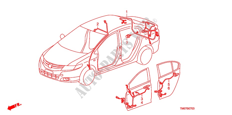 KABELBAUM(4)(LH) für Honda CITY 1.4ES 4 Türen 5 gang automatikgetriebe 2009