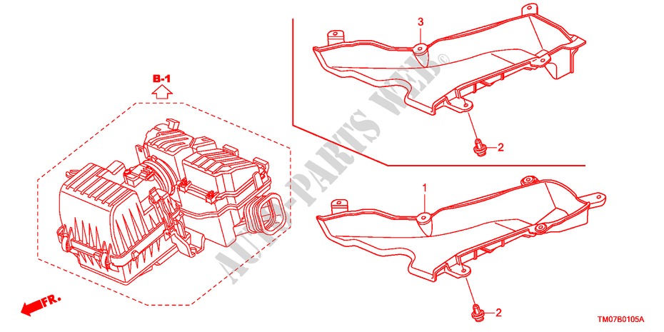 KUEHLLEITUNGSKANAL für Honda CITY LX-A 4 Türen 5 gang automatikgetriebe 2011