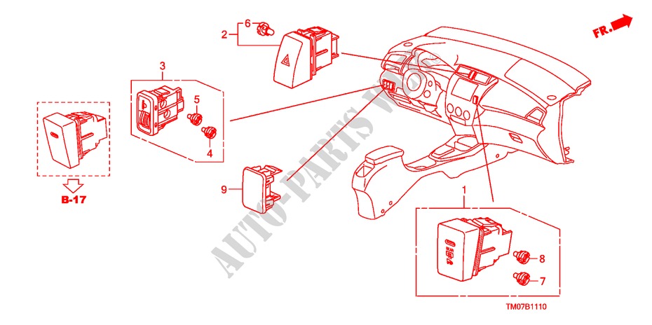 SCHALTER(LH) für Honda CITY LX-A 4 Türen 5 gang automatikgetriebe 2011