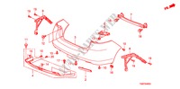 HINTERER STOSSFAENGER für Honda INSIGHT ELEGANCE 5 Türen vollautomatische 2011