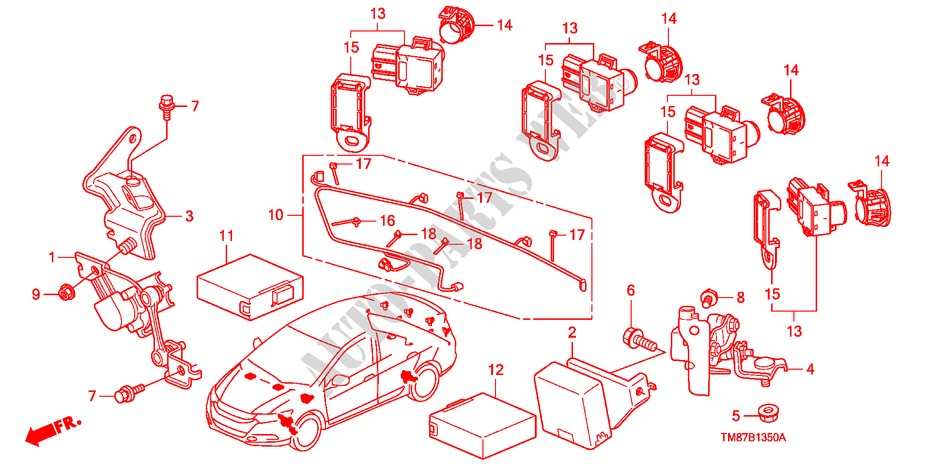 AUTOMATISCHER NIVEAUAUSGLEICH/EINPARKSENSOR für Honda INSIGHT ELEGANCE 5 Türen vollautomatische 2011