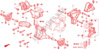 MOTORBEFESTIGUNGEN(2) für Honda CIVIC SIR 3 Türen 5 gang-Schaltgetriebe 1998
