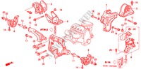 MOTORBEFESTIGUNGEN(3) für Honda CIVIC EXI 3 Türen 4 gang automatikgetriebe 2000