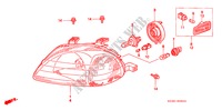 SCHEINWERFER für Honda CIVIC GLI 3 Türen 5 gang-Schaltgetriebe 1997