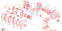 VORDERRADBREMSE(1) für Honda CIVIC EXI 3 Türen 4 gang automatikgetriebe 1999