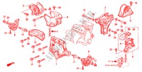 MOTORBEFESTIGUNGEN(MT) (EX/EXI/GLI/LXI/VTI) für Honda CIVIC EX 4 Türen 5 gang-Schaltgetriebe 1998