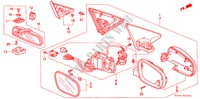 SPIEGEL(4) für Honda CIVIC EXI 4 Türen 5 gang-Schaltgetriebe 1999