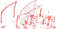 TUERFENSTER, VORNE für Honda CIVIC LXI 4 Türen 5 gang-Schaltgetriebe 1999