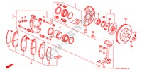 VORDERRADBREMSE(AKEBONO) für Honda CIVIC VTI 4 Türen 5 gang-Schaltgetriebe 1999